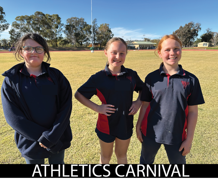 Three students at the Athletics carnival.