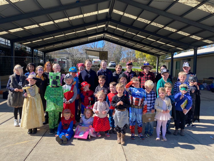 The whole school dressed up for Book Week.